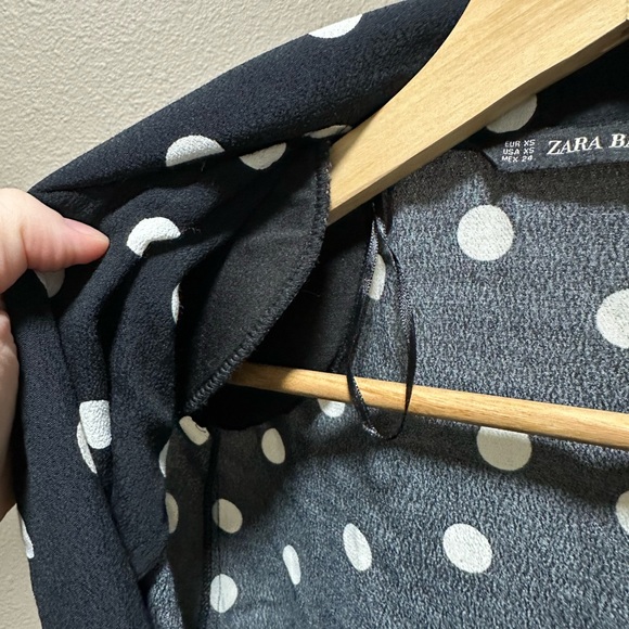 ZARA SHOULDER PADS POLKA DOT JUMPSUIT - Picture 8 of 10